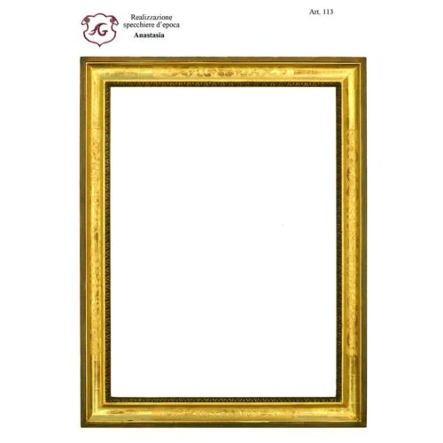 Specchiera in foglia oro zecchino 24 kti cod.1116